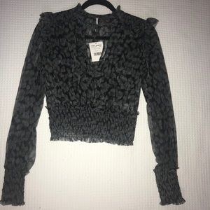 Free People sheer blouse